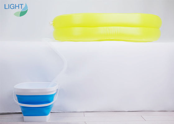 Baquets gonflables jaunes du bébé 5L avec le système intelligent de machine de douche de musique